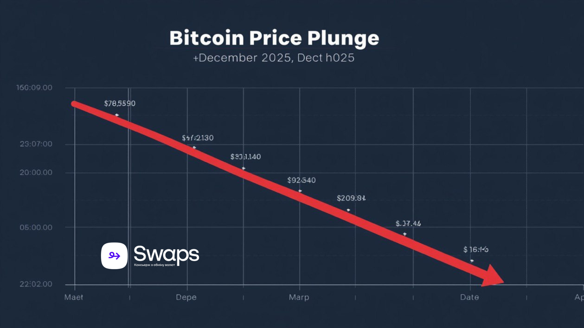 Bitcoin різко впав за добу: чому інвестори масово позбуваються BTC 1 грудня 2025 року
