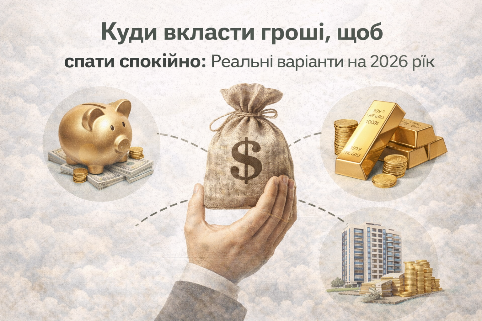 Куди вкласти гроші, щоб спати спокійно: Реальні варіанти на 2026 рік