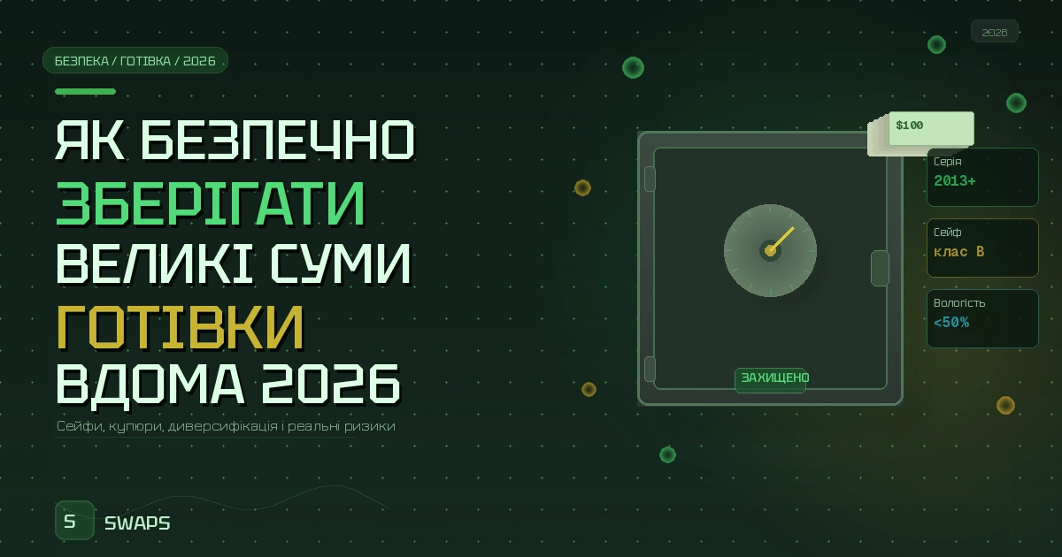 Як безпечно зберігати великі суми готівки вдома у 2026: сейфи, купюри і реальні ризики