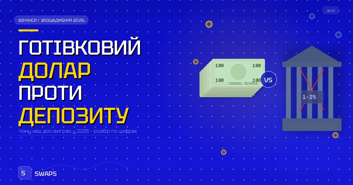 Чому готівковий долар досі кращий за банківський депозит у 2026