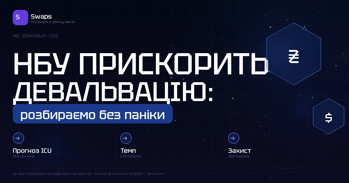 НБУ прискорить девальвацію — що це означає на практиці і як не злякатися