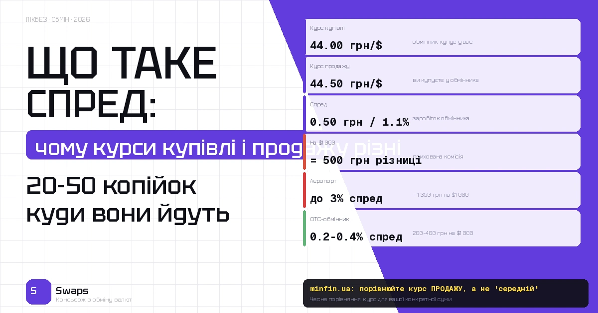 Що таке спред і чому в обмінниках курс купівлі і продажу різний: пояснення для всіх