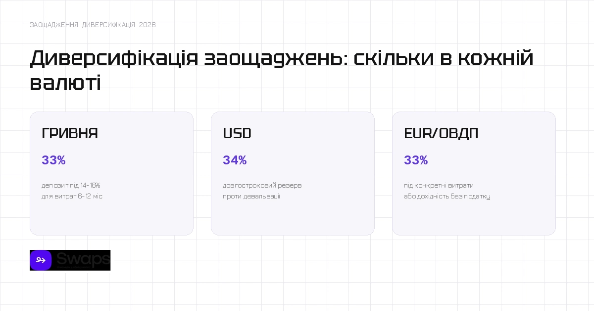 Диверсифікація заощаджень 2026