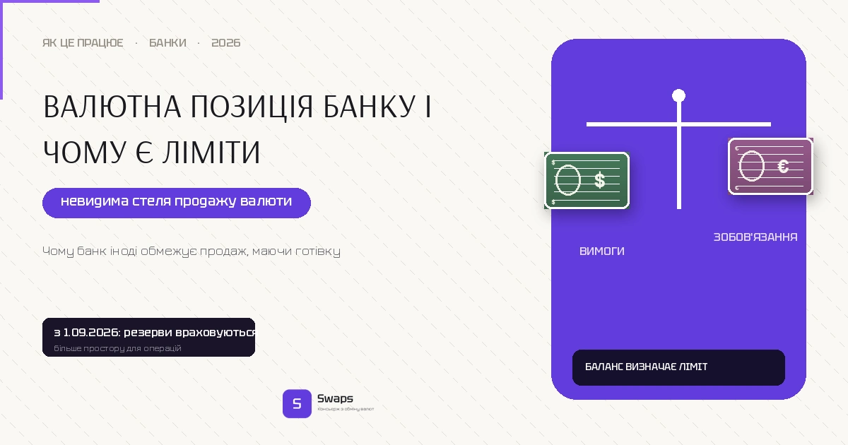 Валютна позиція банку і чому є ліміти