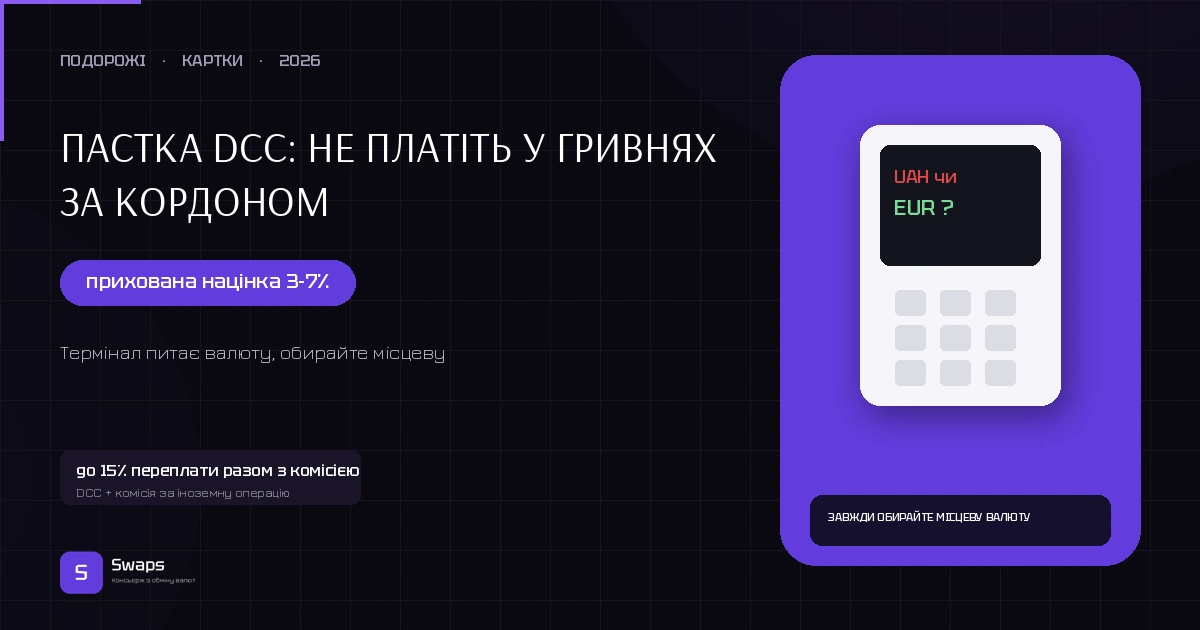 Пастка DCC: не платіть у гривнях за кордоном