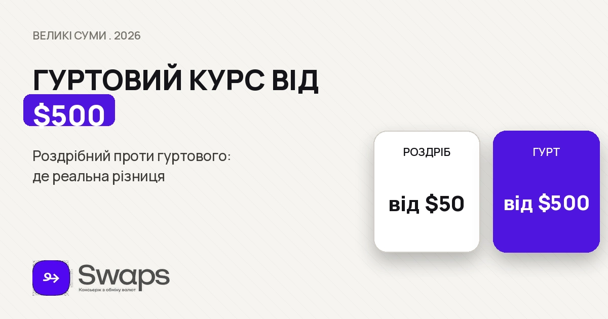 Гуртовий курс від 500 доларів: як він рахується і кому вигідний